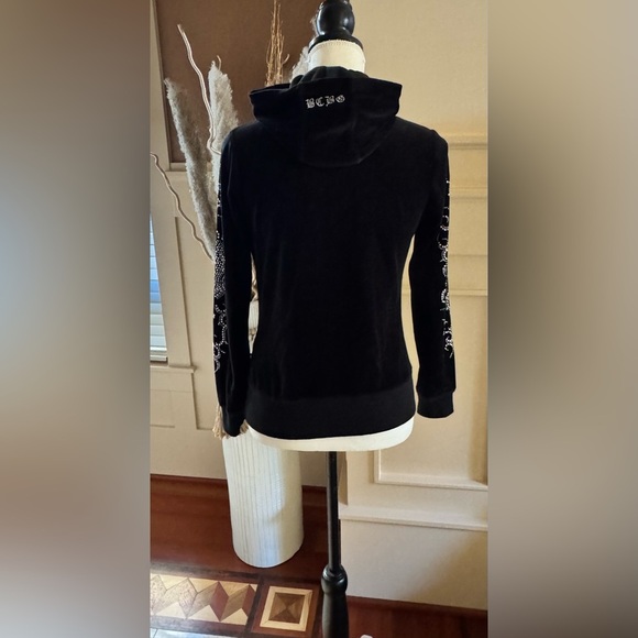 BCBGMaxAzria Y2K Black Rhinestone Bomber Jacket - Picture 3 of 15